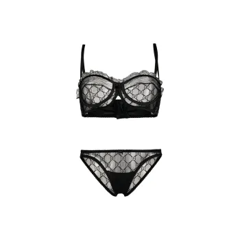 GUCCI Gg Supreme Embroidered Lingerie Set