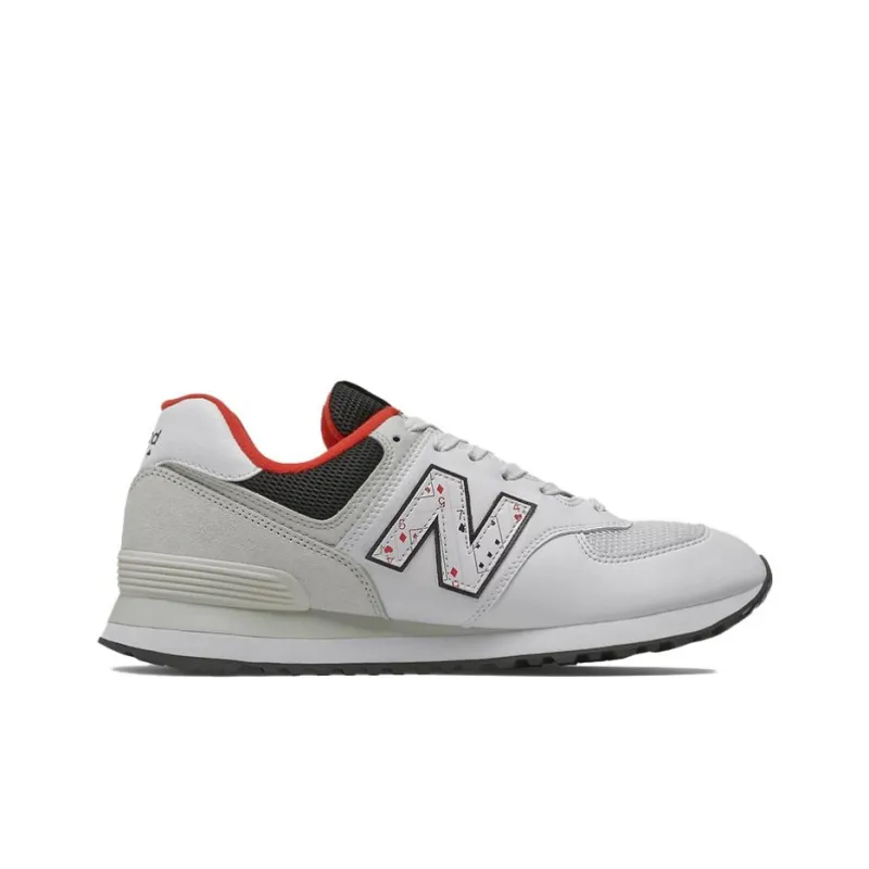 New Balance 574 Playing Card White Grey-1