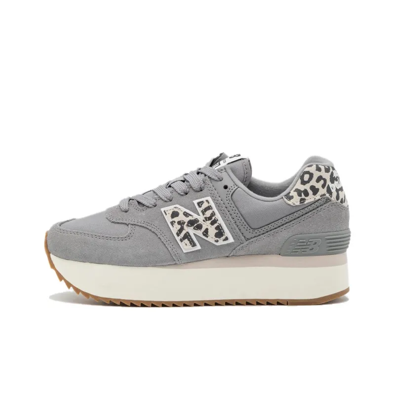 New Balance 574 Plus Shadow Grey Leopard Print Women's-0