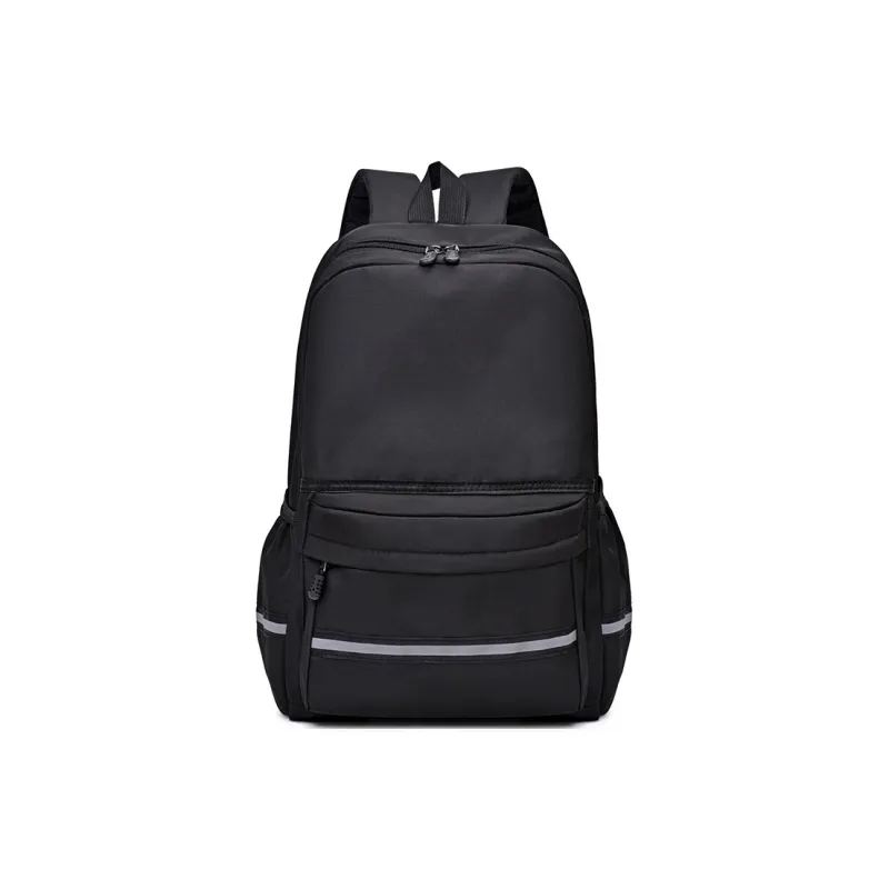 MOK Nylon Backpack Regular Unisex Black/Rose Red/Purple/Blue-0