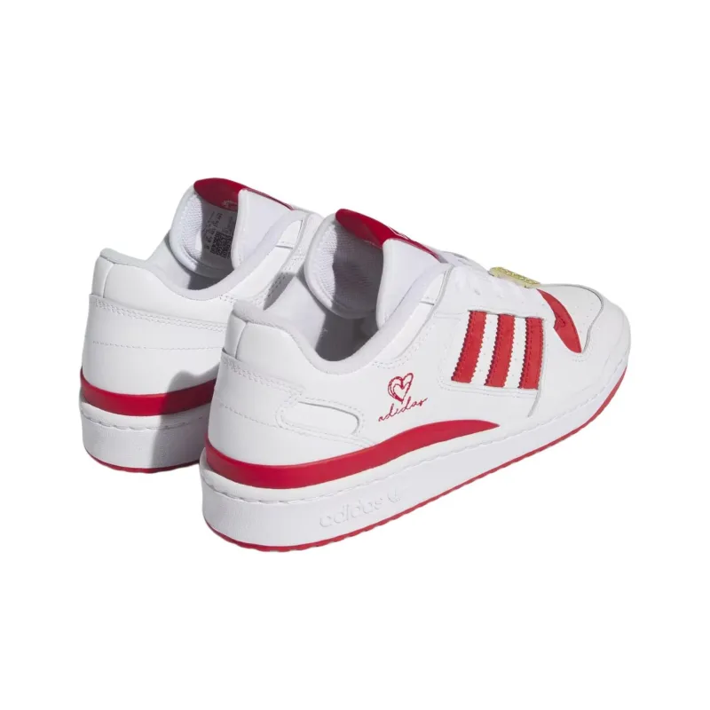 Forum Adidas Originals Low Classic 'White Scarlet Embroidered Heart'-3