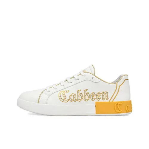 Cabbeen Skateboard Shoes Men Low-Top White