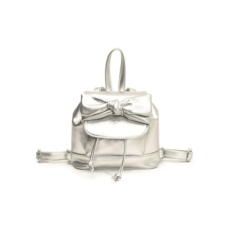 MINLUBAOLUO Denim With PU Panel Backpack Regular Women's Multicolor-6