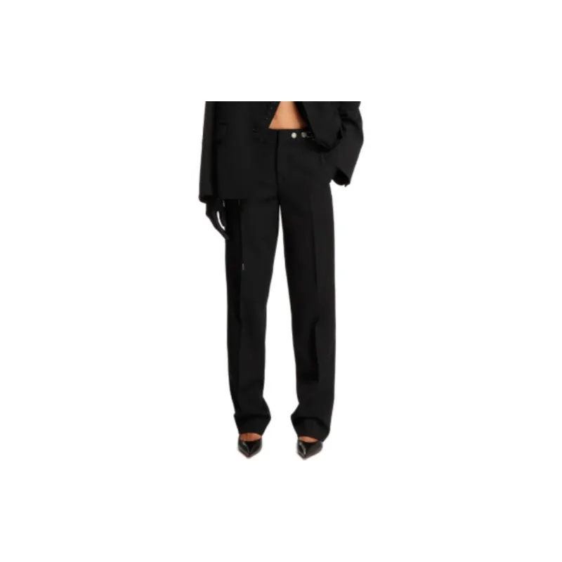 Jean Paul Gaultier Overall Buckle Belted Pants 'Black'-1
