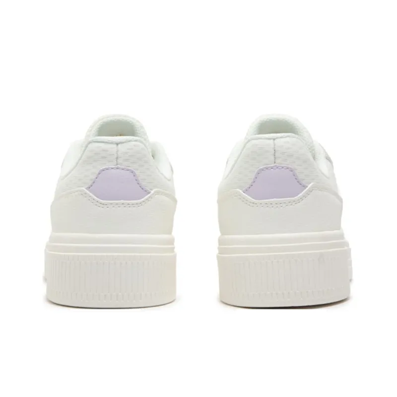 361° Anti Slip Wear Resistant Low Top Skateboard Shoes Women's White Gray-3