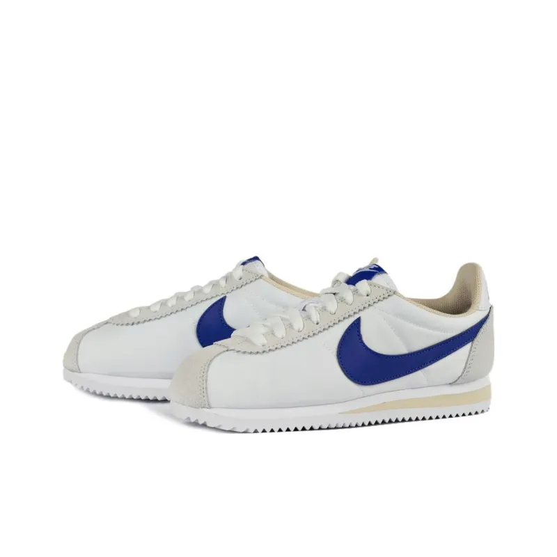 Nike Durable Breathable Low Top Running Shoes Unisex White Blue-1