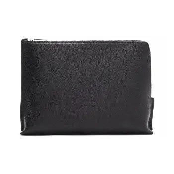 LOEWE SS23 Soft Grain Cow Leather Clutch Men's Black