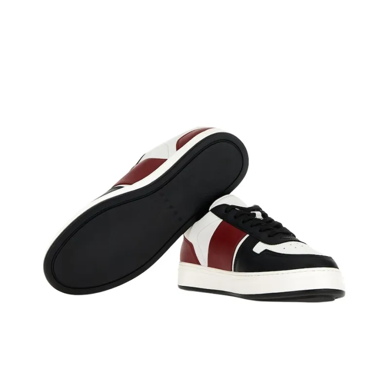 HOGAN H TV Low Top Skateboard Shoes Men's Black Red-5