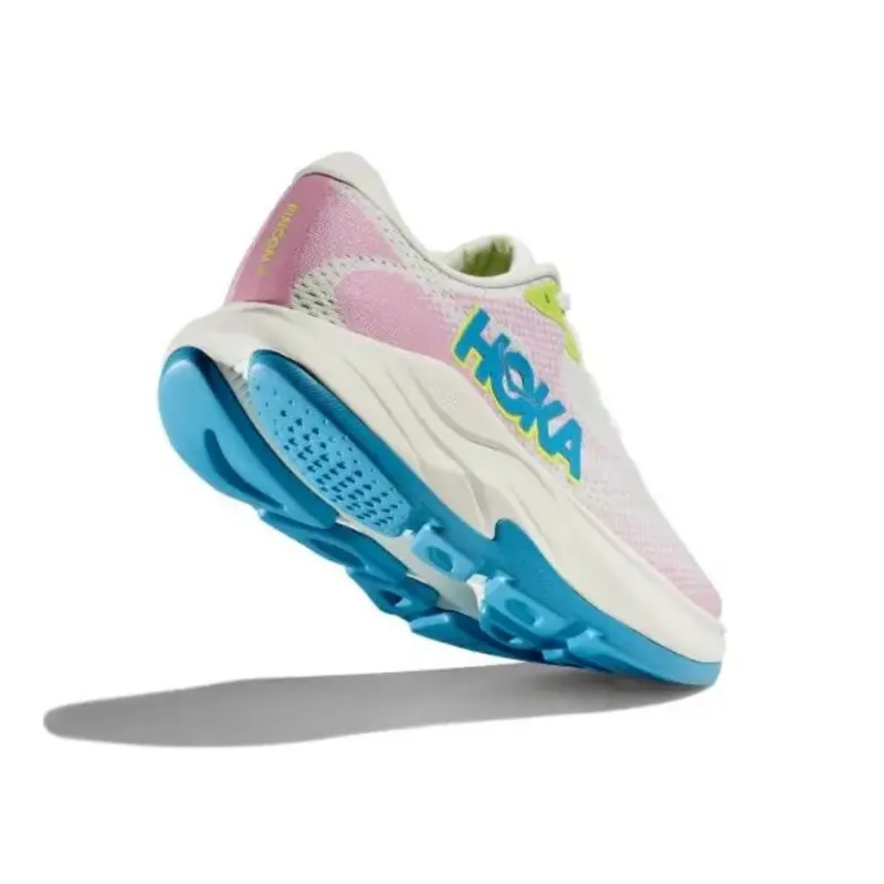 HOKA ONE ONE Anti Slip Wear Resistant Low Top Running Shoes Women's White Pink-4