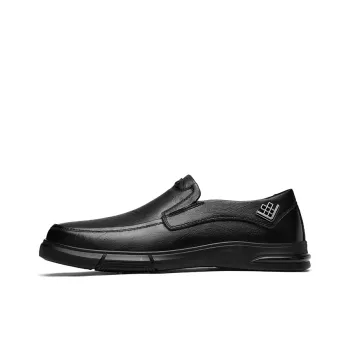 Bull Charm Slip-Resistant Low-Top Casual Shoes Men's Black
