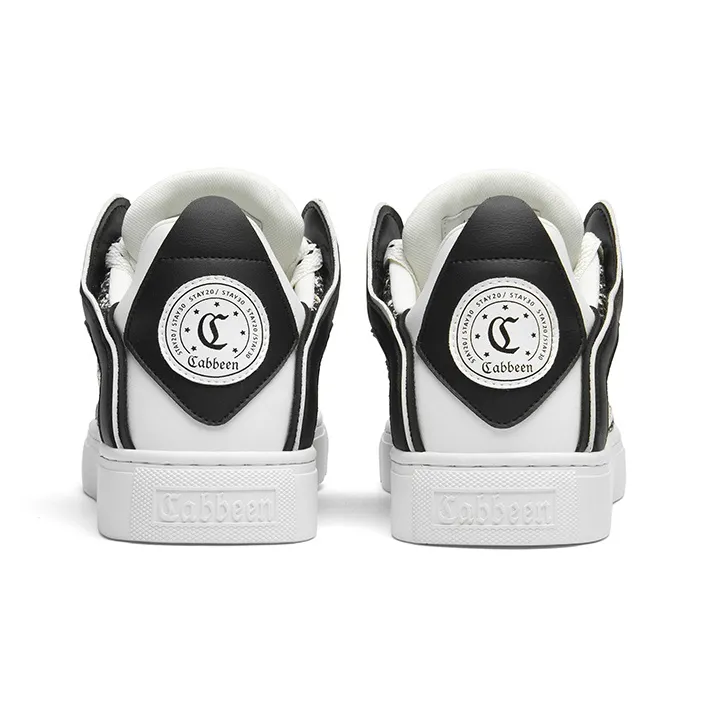 Cabbeen Comfortable Casual Preppy Slip Resistant Low Top Skateboard Shoes Men's Ecru-12