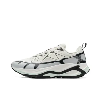 XTEP Cushioned Slip Resistant Low Top Casual Running Shoes Men's White Gray
