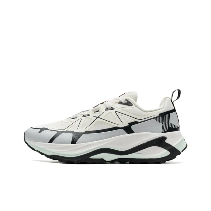 XTEP Cushioned Slip Resistant Low Top Casual Running Shoes Men's White Gray-0