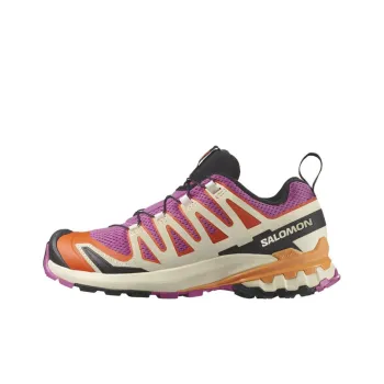 SALOMON XA Pro 3D V9 Slip Resistant Low Top Outdoor Shoes Women's Purple Orange