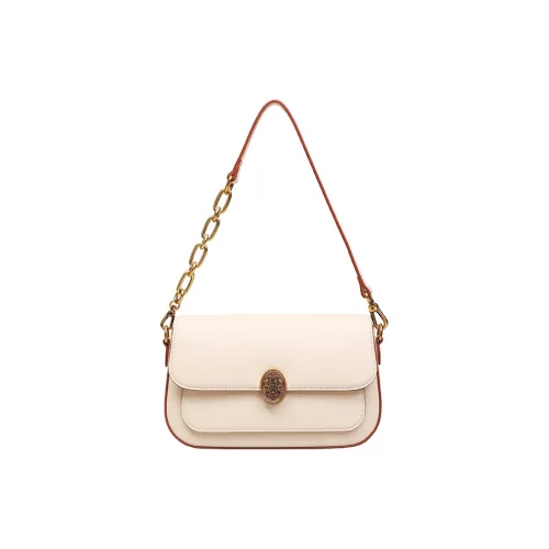 Disney Minnie Series Polyurethane PU Leather Shoulder Bag Handbag Small Square Bag Regular Unisex Milk Tea Beige