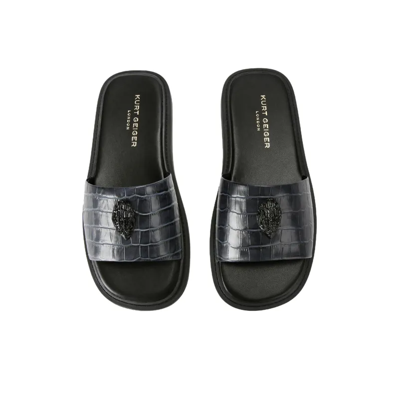 Kurt Geiger London Abrasion-Resistant Slide Slippers Men's Marine Blue-3