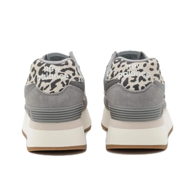 New Balance 574 Plus Shadow Grey Leopard Print Women's-3