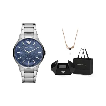 EMPORIO ARMANI The Heart Of Machinery Series Wrist Watch Mechanical Movement Blue Dial Men's Watches