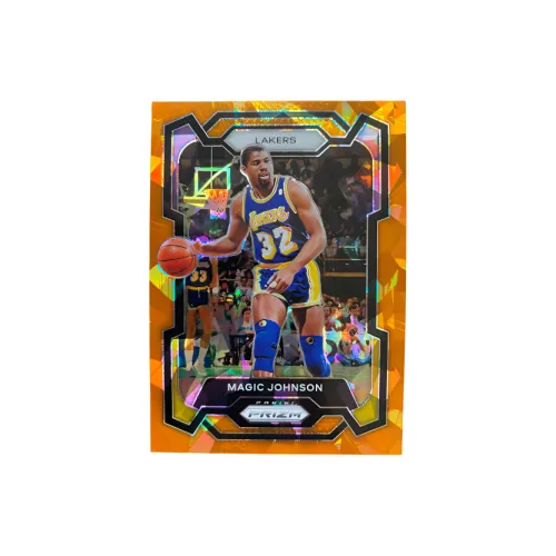 PANINI Magic Johnson Orange Crushed Ice Holographic Card Player Card Access Pass Sports Cards 1 Pc