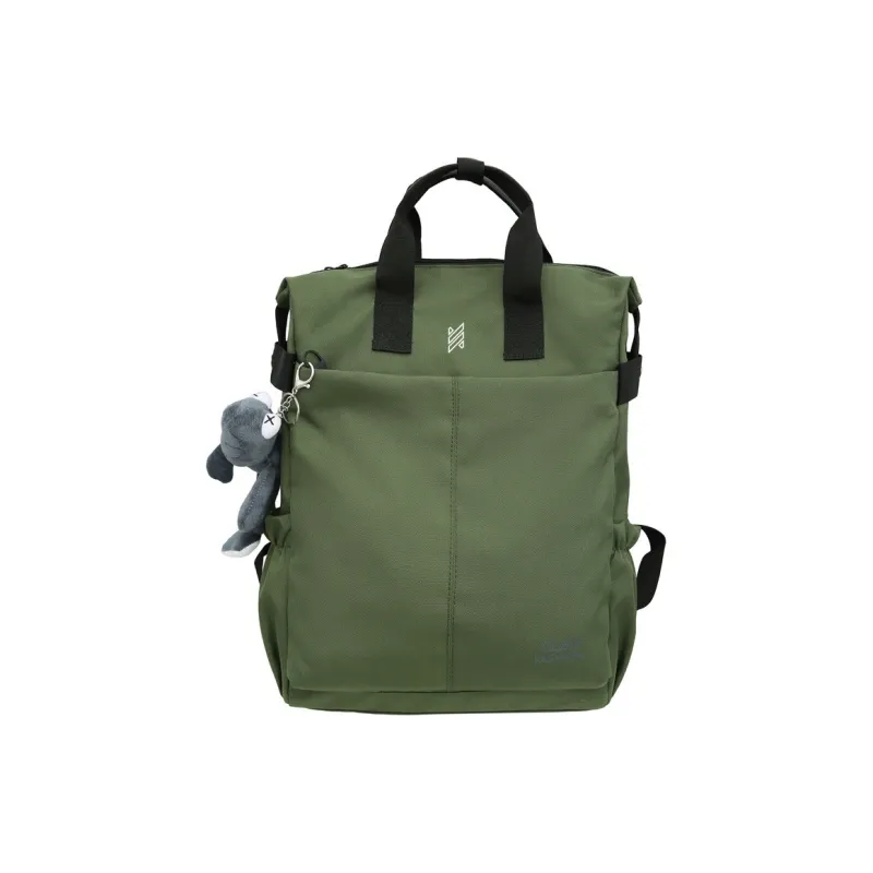 NOMK Oxford Backpack Backpack Backpack Travel Bag Unisex Black/Green/Khaki/Gray-4