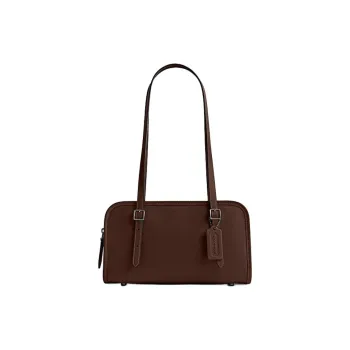 COACH Swing Zip Cow Leather Shoulder Bag, Handbag, Shoulder Bag Women's Maple Leaf Red