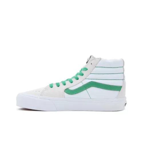 Vans SK8 Vr3 Anti-Slip Wear-Resistant High-Top Skateboard Shoes Unisex White Green