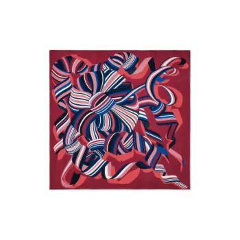 LONGCHAMP Wool Knit Scarves Women's Red