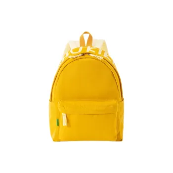 SHUKIKU Fabric Backpack Medium Size Unisex Yellow/Green/Red