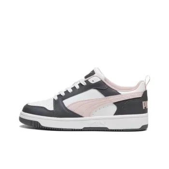 PUMA Rebound V6 Anti-Slip And Wear-Resistant Breathable Low-Top Skateboard Shoes Unisex Black White