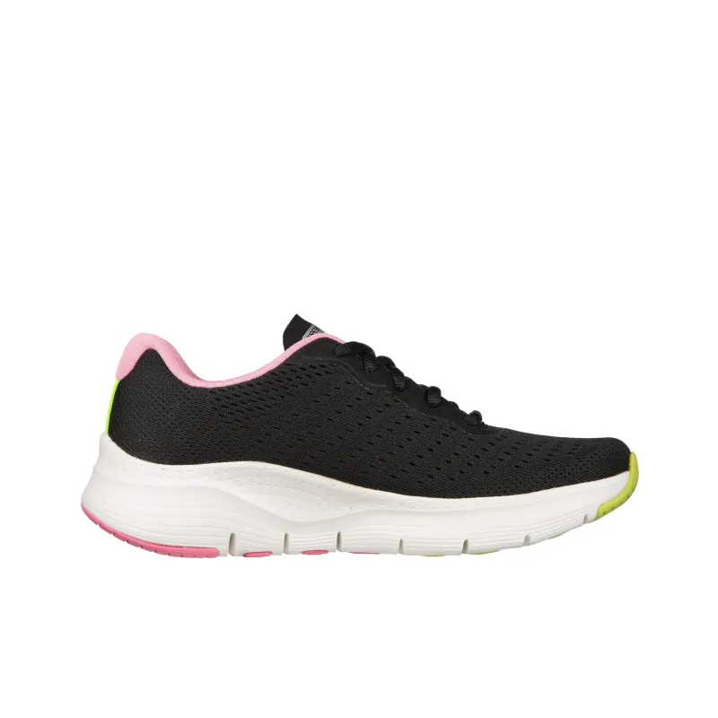 Skechers Arch Fit Cushioned Anti Slip And Wear Resistant Lightweight Low Top Running Shoes Women's Black Multicolor-1
