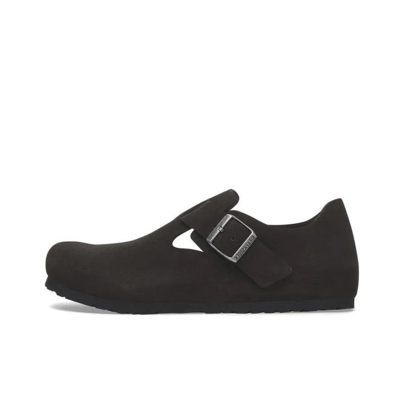 Birkenstock London Suede Leather 'Black'-0