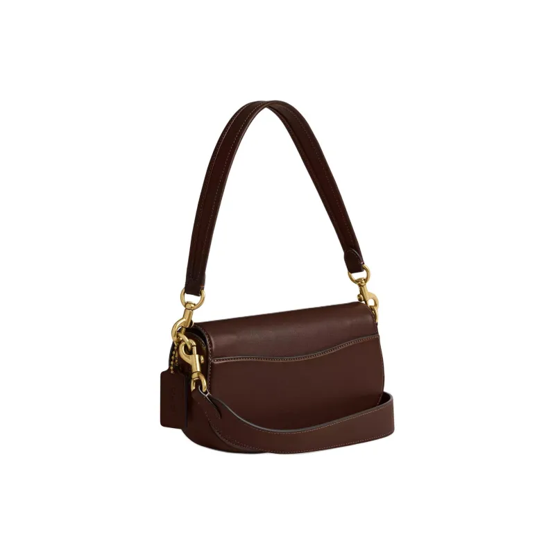 COACH Saddle Cow Leather Saddle Bag Handbag, Shoulder Bag, Crossbody Bag Women's Brass And Maple-1