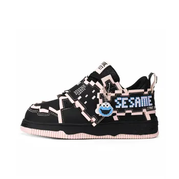 SESAME STREET Puzzle Shoes Anti Slip And Wear Resistant Breathable Low Top Skateboard Shoes Unisex