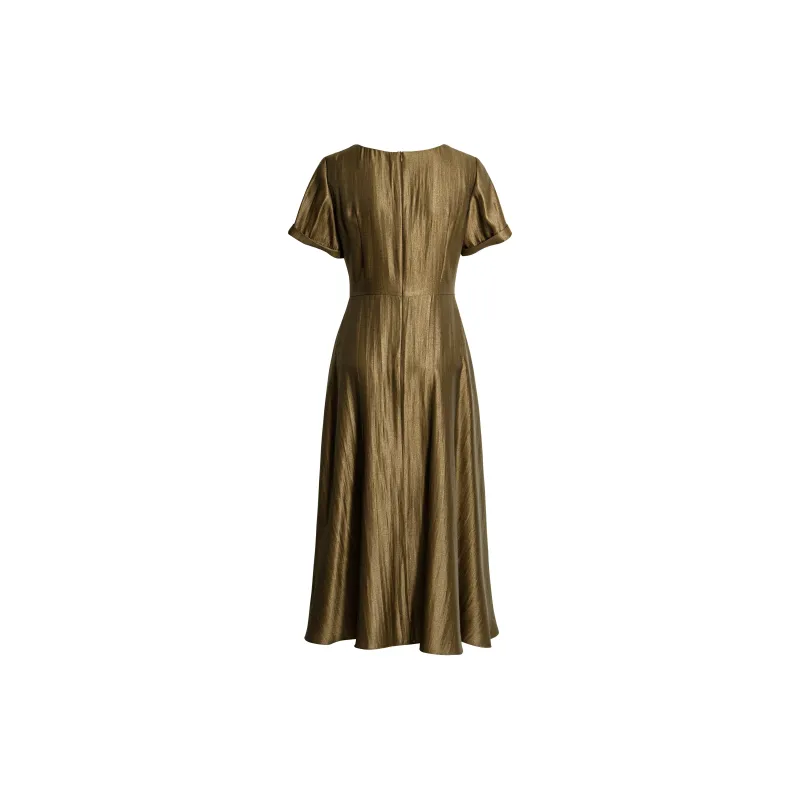 ROEYSHOUSE Short Sleeved Dresses Women's Khaki Green-1