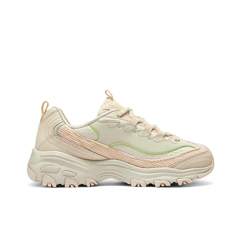 Skechers DLITES Chunky Sneakers Women's Low Top Beige/Pink-1