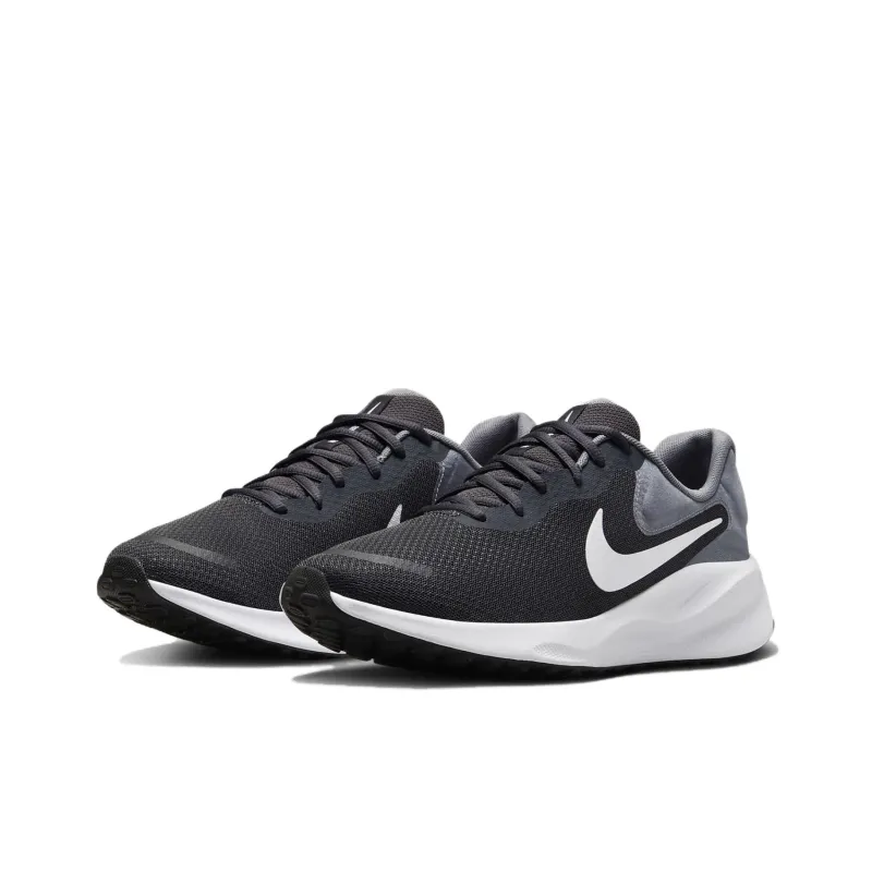 Nike REVOLUTION 7 Slip Resistant And Abrasion Resistant Support Low Top Casual Running Shoes Men's Black-2