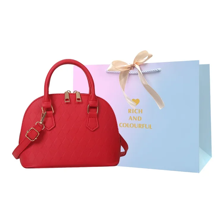 SUPERCUTE PU Dome Bag Shoulder Bag Crossbody Bag Handbag Women's Black Red/Green/Orange/Brown-6