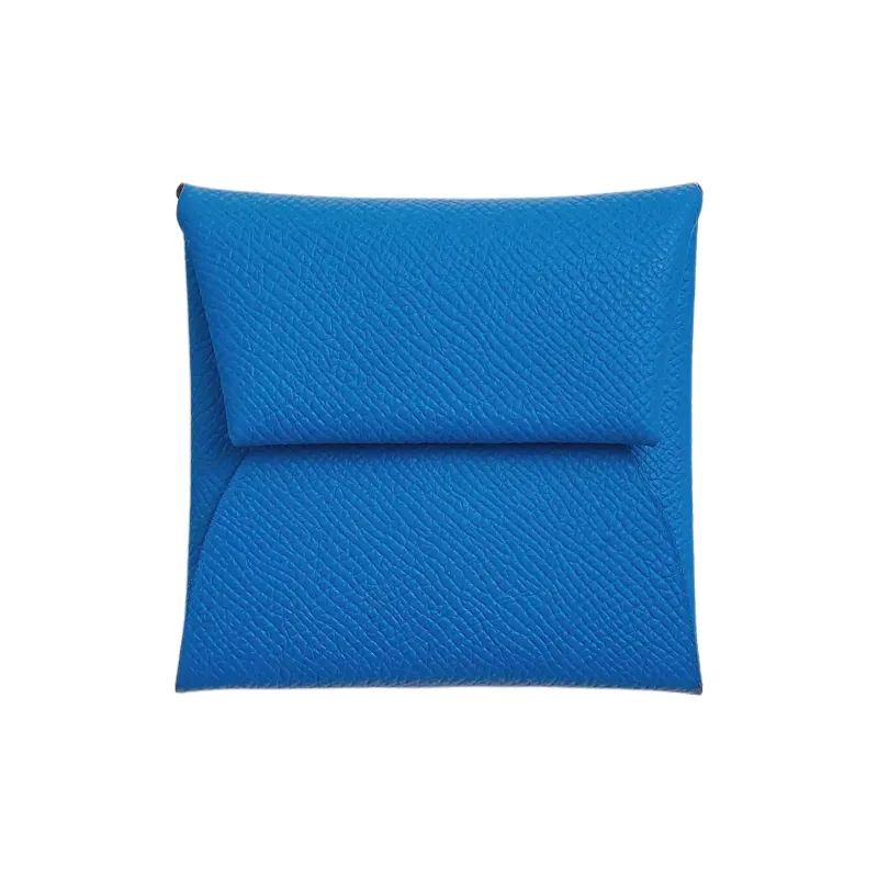 HERMES Bastia Epsom Calfskin Wallet Women's Dark Blue-0