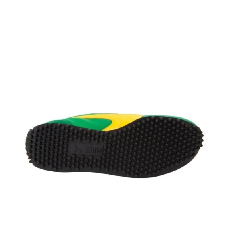 PUMA Whirlwind Classic Cushioning Anti-Slip Wear-Resistant Breathability Low-Top Running Shoes Men's Green Yellow-3