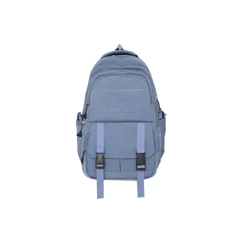 MOK Nylon Backpack Unisex Black/Watermelon Red/Burgundy/Green/Blue/Pink-6
