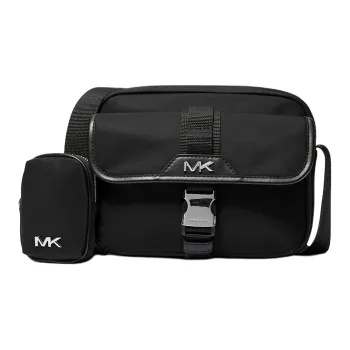 MICHAEL KORS MK Brooklyn Recycled Nylon Shoulder Bag, Crossbody Bag Men's Black