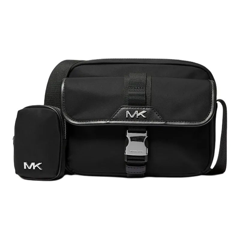 MICHAEL KORS MK Brooklyn Recycled Nylon Shoulder Bag, Crossbody Bag Men's Black-0