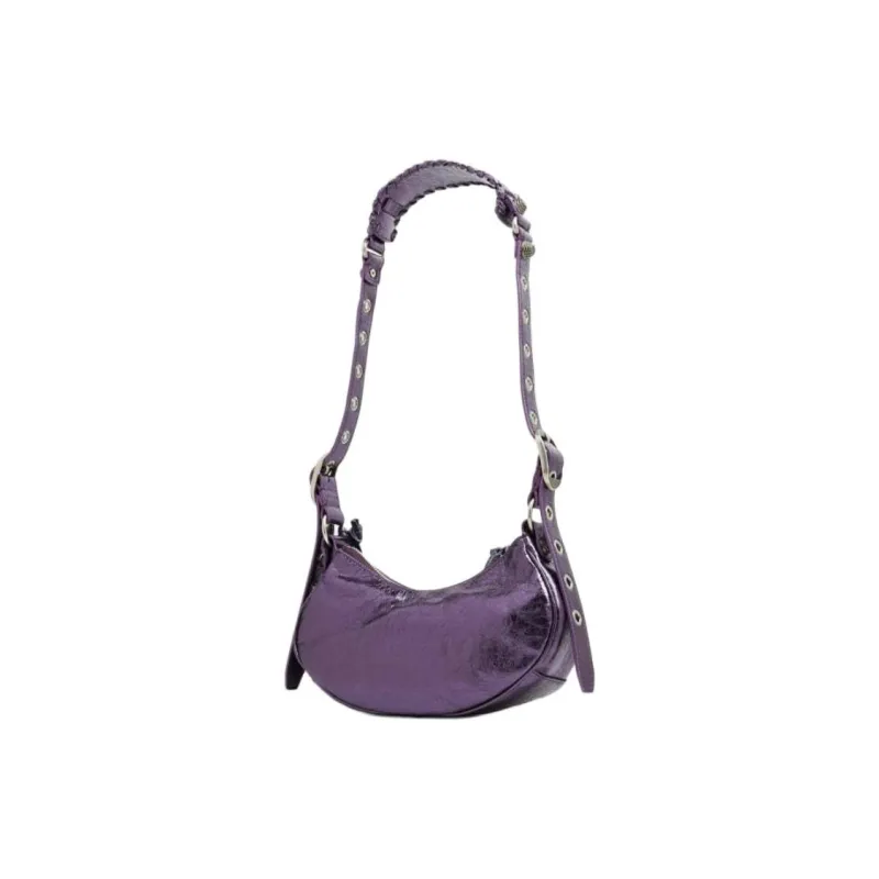 Balenciaga Le Cagole Xs Shoulder Bag Metallized Purple-1