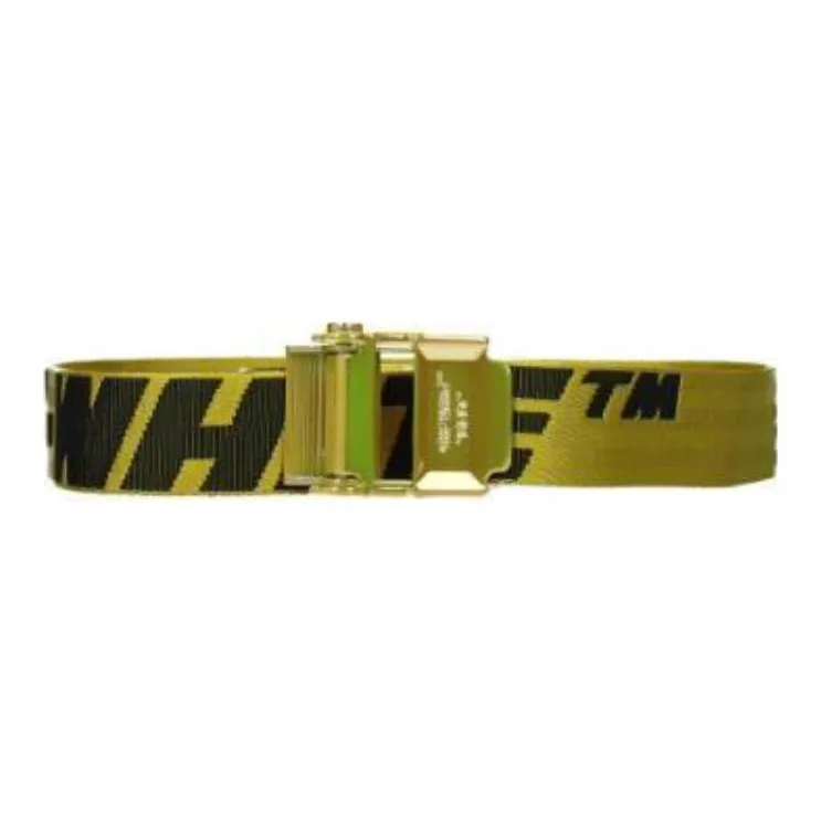 OFF-WHITE Letter Logo Design Fabric Other Belts Men's Yellow 4CM-0