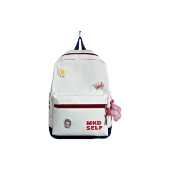 MOK Canvas Backpack Regular Women's White/Black/Pink/Purple/Green