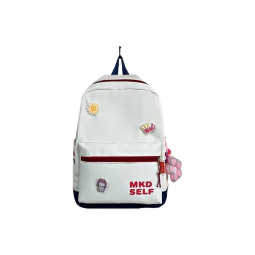 MOK Canvas Backpack Regular Women's White/Black/Pink/Purple/Green