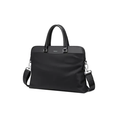 POLO Textile, Synthetic Leather Briefcase Tubas Men's Black