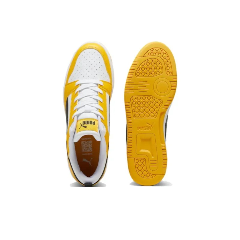 PUMA Rebound V6 Slip Resistant, Abrasion Resistant, Breathable Low Top Skateboard Shoes Unisex Yellow-3