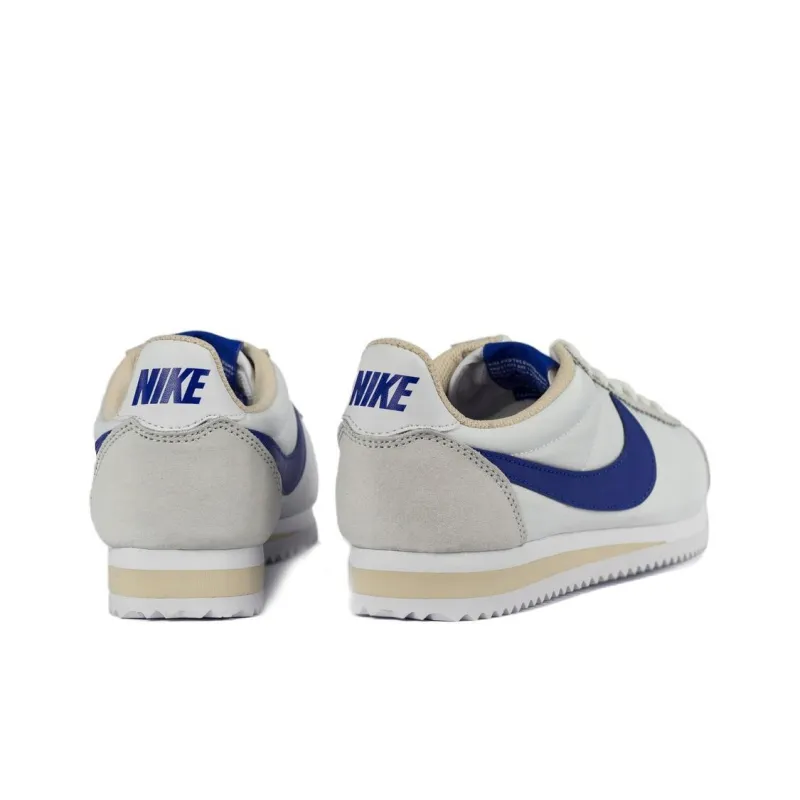 Nike Durable Breathable Low Top Running Shoes Unisex White Blue-3