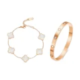 [White]Roman Holiday & Four-Leaf Clover Bracelet